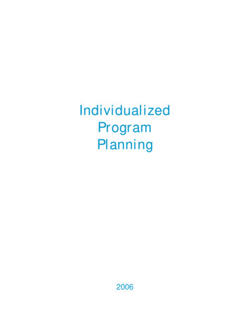 Individualized Program Planning - Alberta
