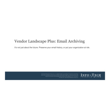 Vendor Landscape Plus: Email Archiving - Jatheon 