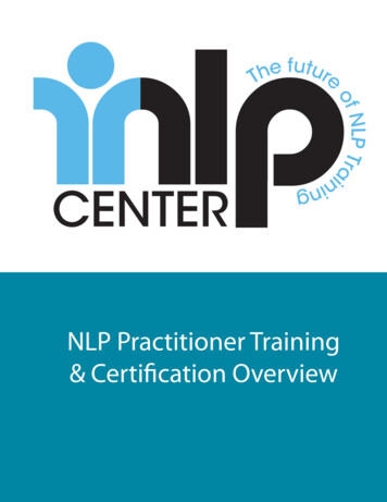 NLP Practitioner Training & Certiication Overview