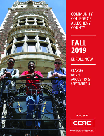CLASSES BEGIN AUGUST 19 & SEPTEMBER 3 - Ccac.edu