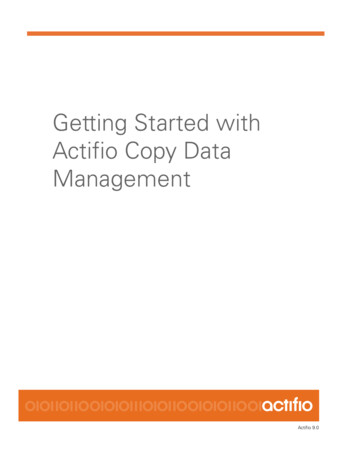 Introducing Actifio Copy Data Management