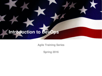 Introduction To DevOps Training Slides - PIC.gov