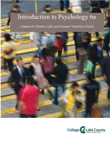 Introduction To Psychology 6e
