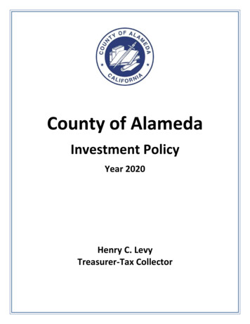 County Of Alameda - Treasurer
