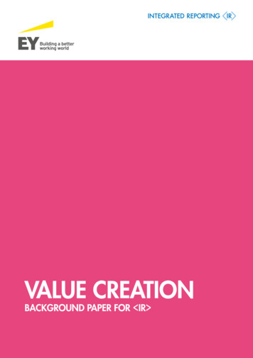 VALUE CREATION - Integrated Reporting
