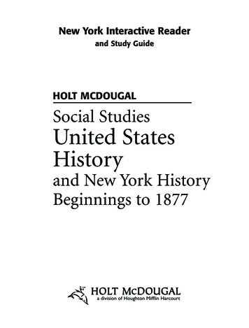 HOLT MCDOUGAL Social Studies United States History