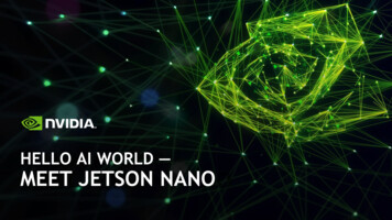 HELLO AI WORLD: MEET JETSON NANO - NVIDIA