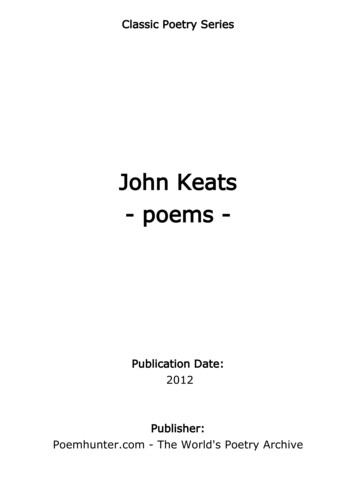 John Keats 2012 Pdf Ebook - PoemHunter : Poems