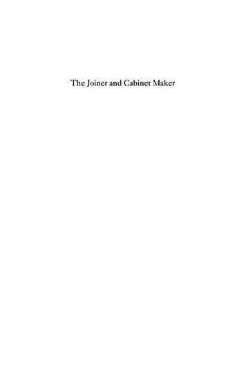 The Joiner And Cabinet Maker - Lost Art Press