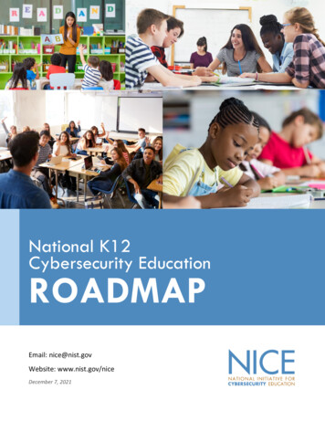 National K12 Cybersecurity Education ROADMAP