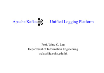 Apache Kafka --Unified Logging Platform