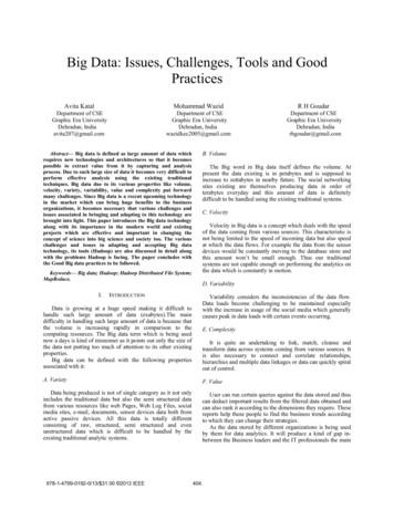 Big Data: Issues, Challenges, Tools And Good Practices