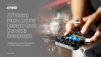2020 Banking Industry Customer Experience Survey: 