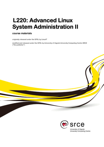 L220: Advanced Linux System Administration II