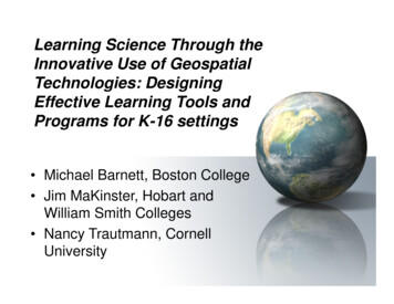 Learning Science Through The Innovative Use Of Geospatial .