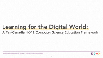 Learning For The Digital World - K-12 Computer Science .