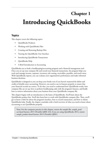 Chapter 1 Introducing QuickBooks
