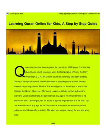 Learning Quran Online For Kids, A Step By Step Guide