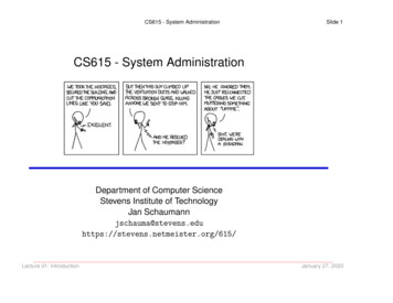 CS615 - System Administration