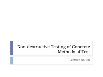 Non-destructive Testing Of Concrete - Methods Of Test