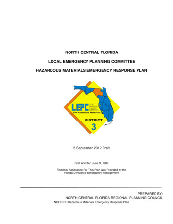 North Central Florida Local Emergency Planning Committee . - Ncflepc