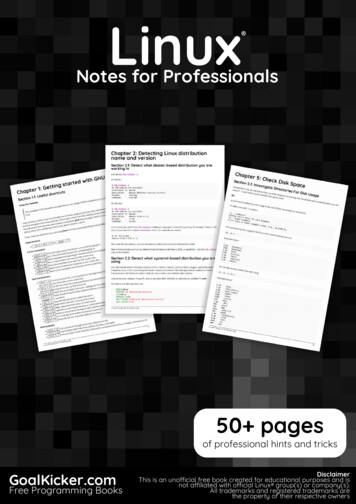 Linux Notes For Professionals - GoalKicker 