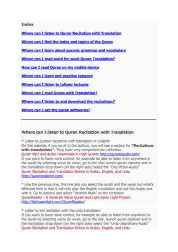 Where Can I Listen To Quran Recitation With Translation .