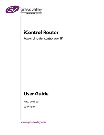 IControl Router User Guide - Grass Valley