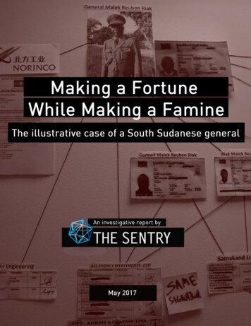 Making A Fortune While Making A Famine - The Sentry