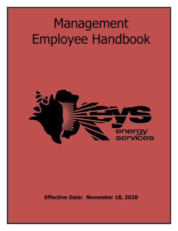 Management Employee Handbook - KEYS Energy