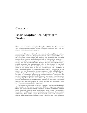 Basic MapReduce Algorithm Design - University Of Waterloo