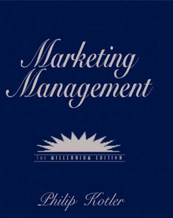 Marketing Management, Millenium Edition