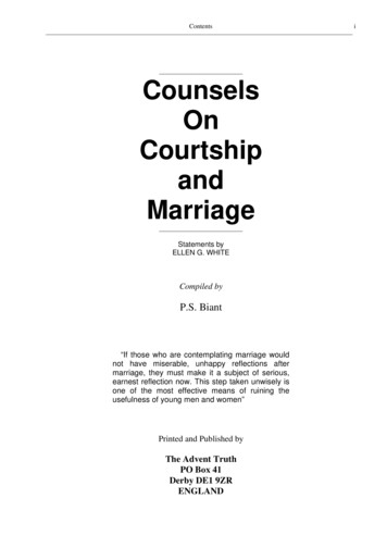 Counsels On Courtship And Marriage