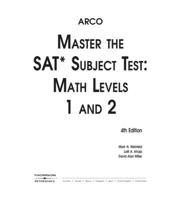 M SAT* S EST M LEVELS AND 2 - XtremePapers