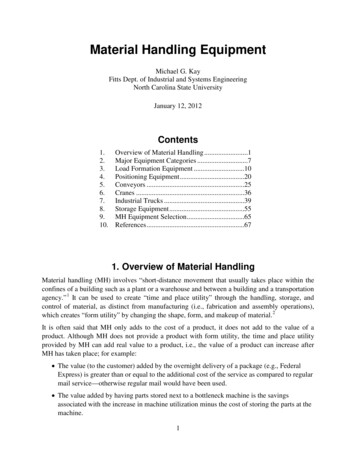 Material Handling Equipment - NCSU