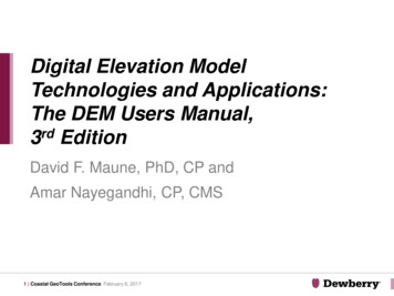 Digital Elevation Model Technologies And Applications: 