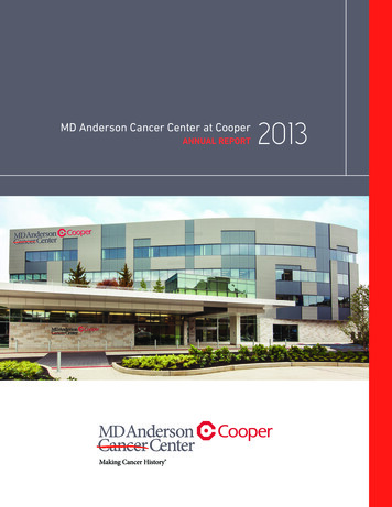 MD Anderson Cancer Center At Cooper 2013