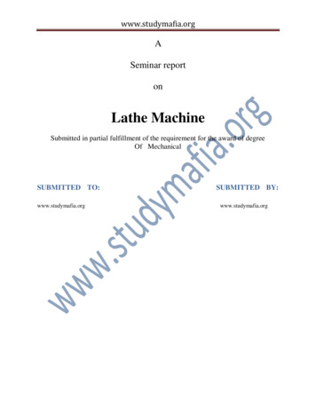 Lathe Machine - Study Mafia