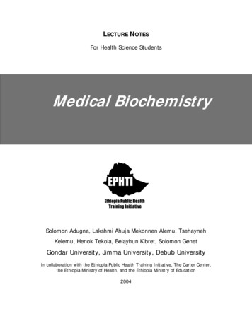 Medical Biochemistry - Carter Center