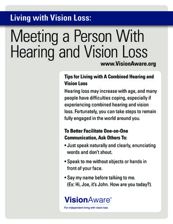 AFB Meeting A Person With Hearing And Vision Loss Insert