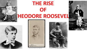 THE RISE OF THEODORE ROOSEVELT