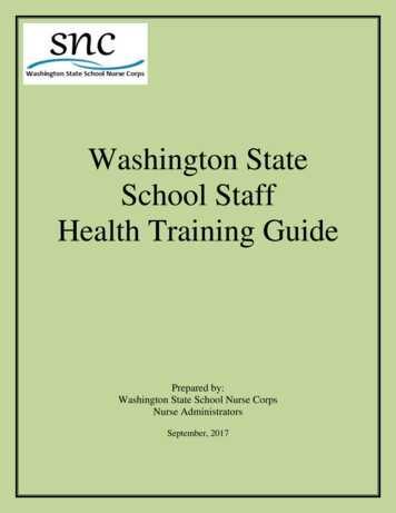 Washington State School Staff Health Training Guide - NWESD 189