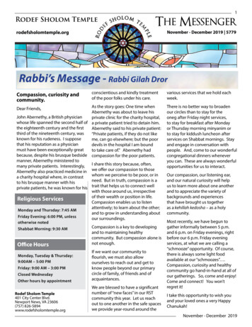 Rabbi’s Message - Rabbi Gilah Dror - Rodef Sholom Temple