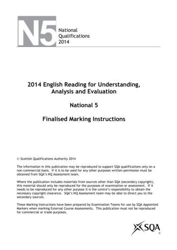 2014 English Reading For Understanding, Analysis And .