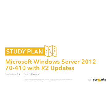 STUDY PLAN Microsoft Windows Server 2012 70-410 With R2 .
