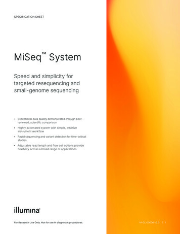 MiSeq System Specification Sheet - Illumina, Inc.