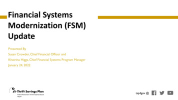 Financial Systems Modernization (FSM) Update