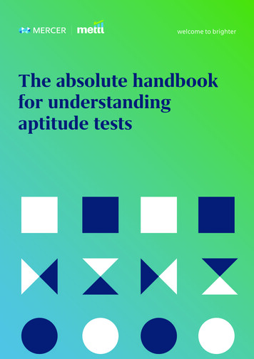The Absolute Handbook For Understanding Aptitude Tests