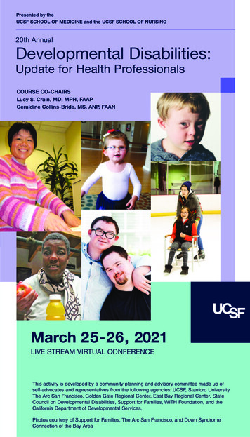 Developmental Disabilities - UCSF Medical Education