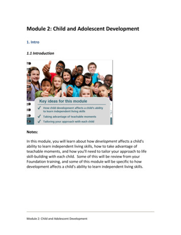 Module 2: Child And Adolescent Development